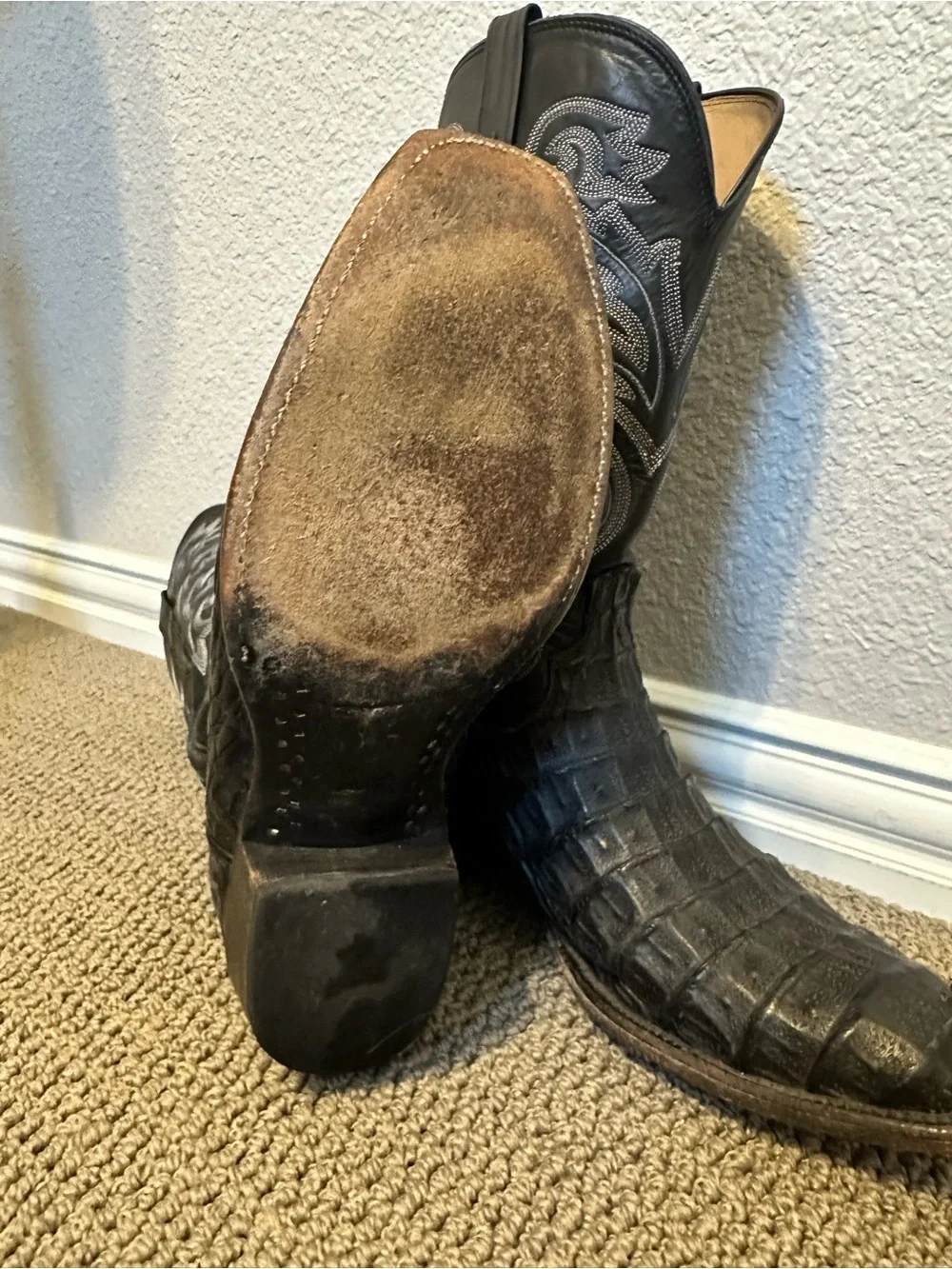 Lucchese Heritage Western Boots with Black Caiman